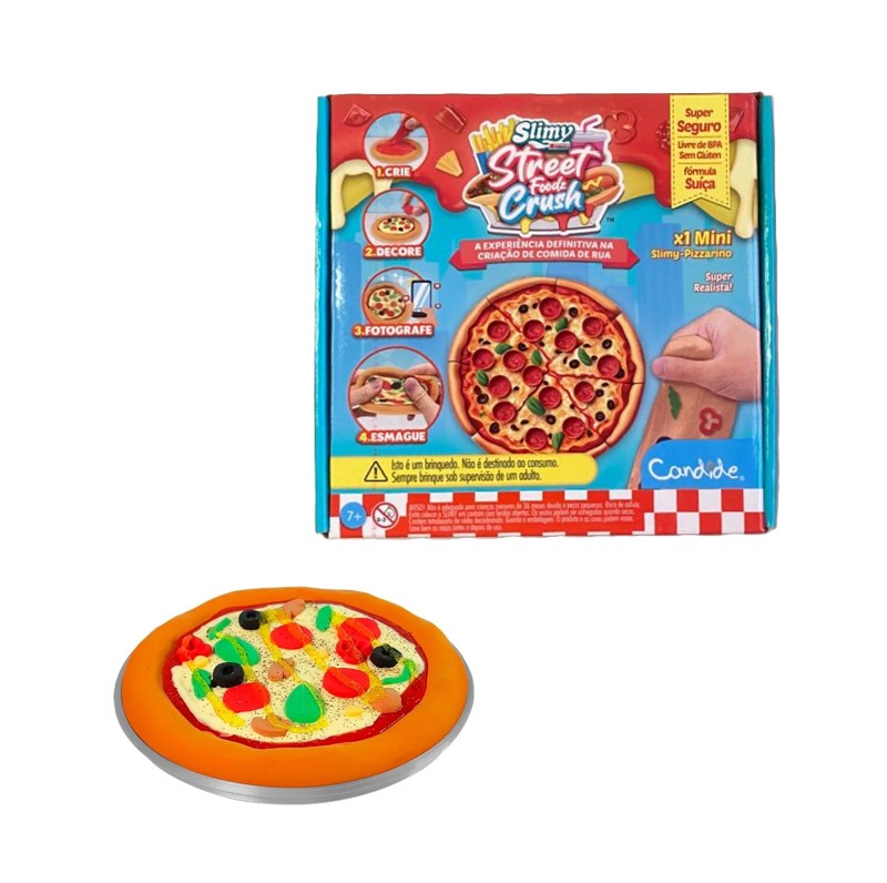 Mini Kit de Slime de Pizza Slimy DIY Street Food Crush - Candide