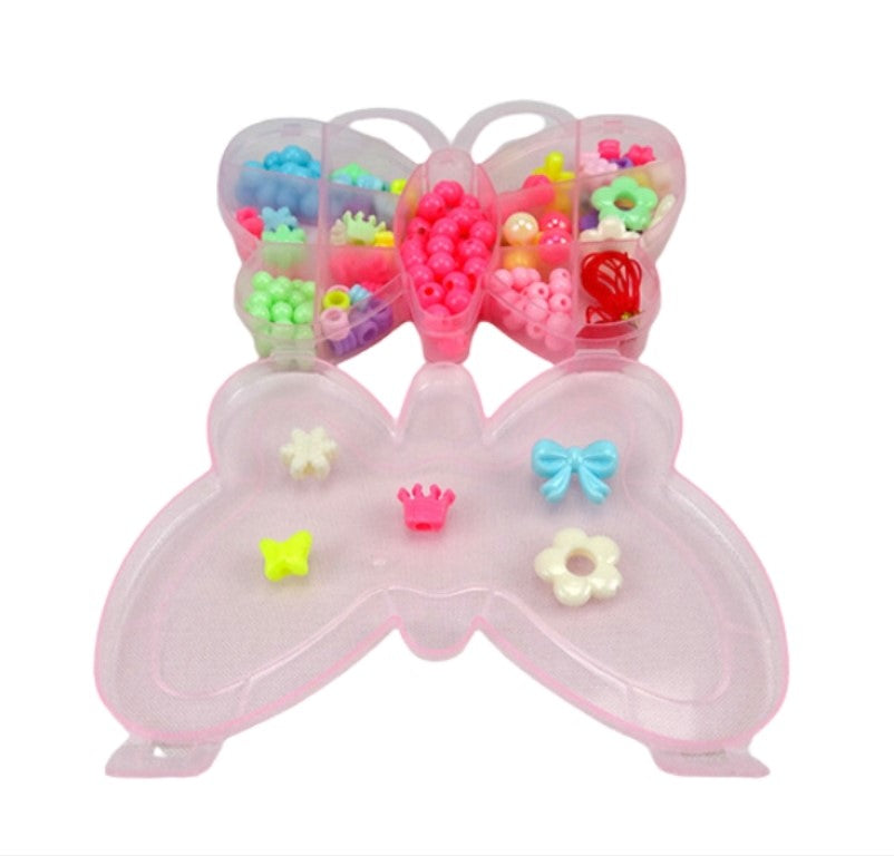 Kit De Miçangas Para Pulseiras Maleta Borboleta Infantil Completa