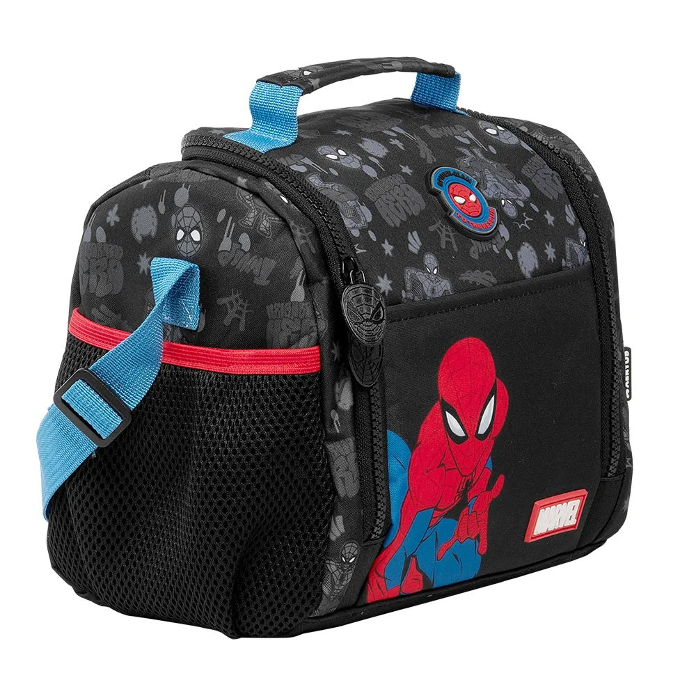 Kit 3 Peças Homem-Aranha Xeryus | Mochila de Rodinhas G + Lancheira + Estojo | Marvel Oficial