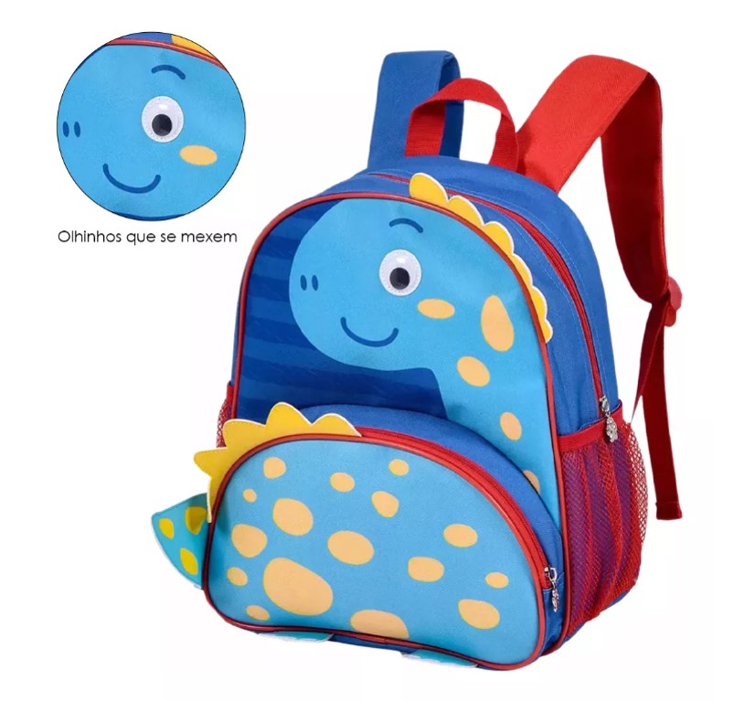 Mochila De Costas Infantil Escolar Clio Pets Dino