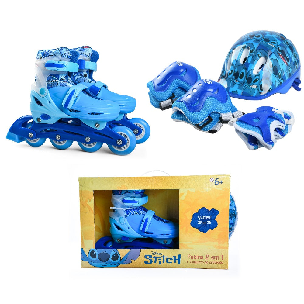 Patins Infantil Stitch com Proteção