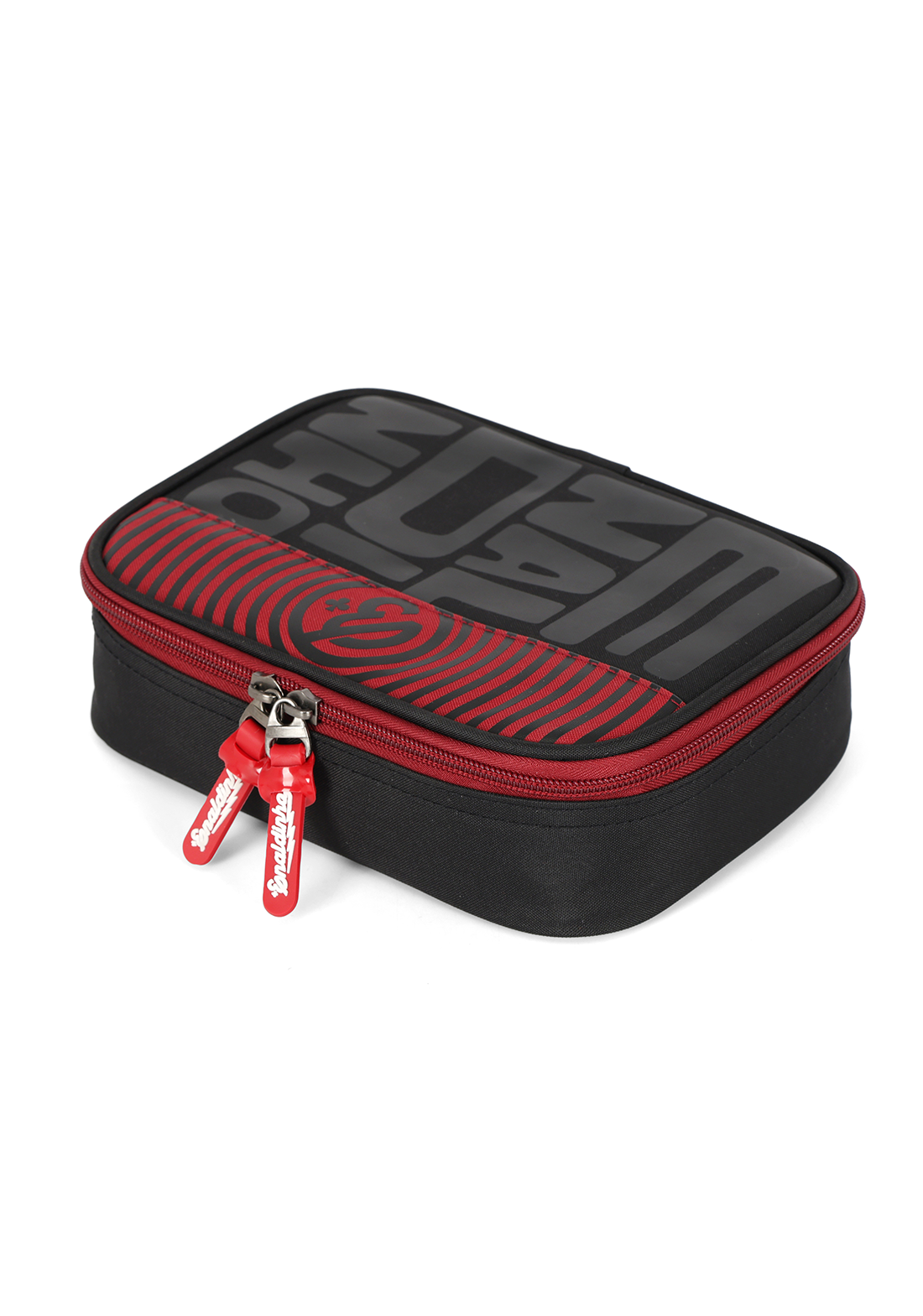 Kit Mochila de Costas G + Estojo Box Enaldinho Oficial | Preto e Vermelho | Logo Estilizado | 2 Peças