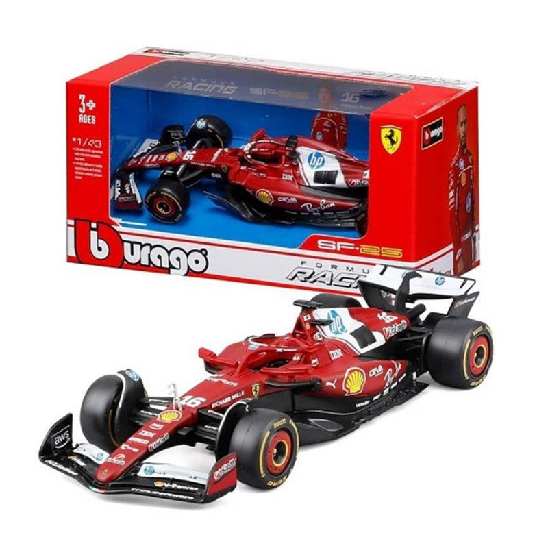 Miniatura Fórmula 1 Ferrari SF-25 1:43 Leclerc 16 - Burago