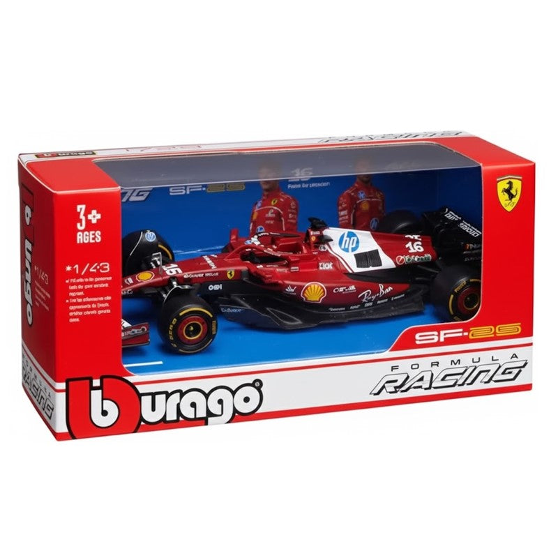 Miniatura Fórmula 1 Ferrari SF-25 1:43 Leclerc 16 - Burago