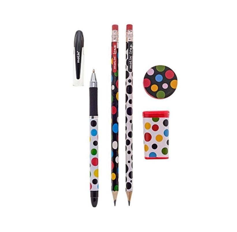 Kit Escolar Love Poá 4 Peças - Molin
