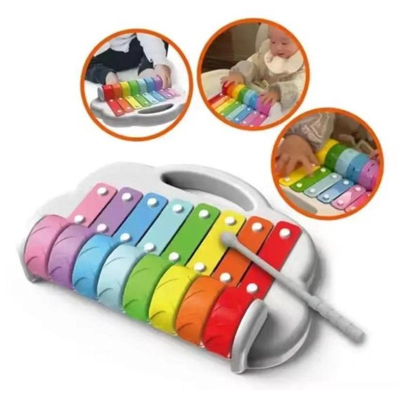Piano Xilofone Infantil 2x1 Arco-Íris - Zippy Toys