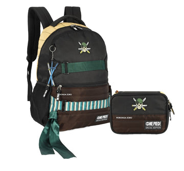 Kit Mochila + Estojo One Piece Roronoa Zoro – Luxcel Special Edition