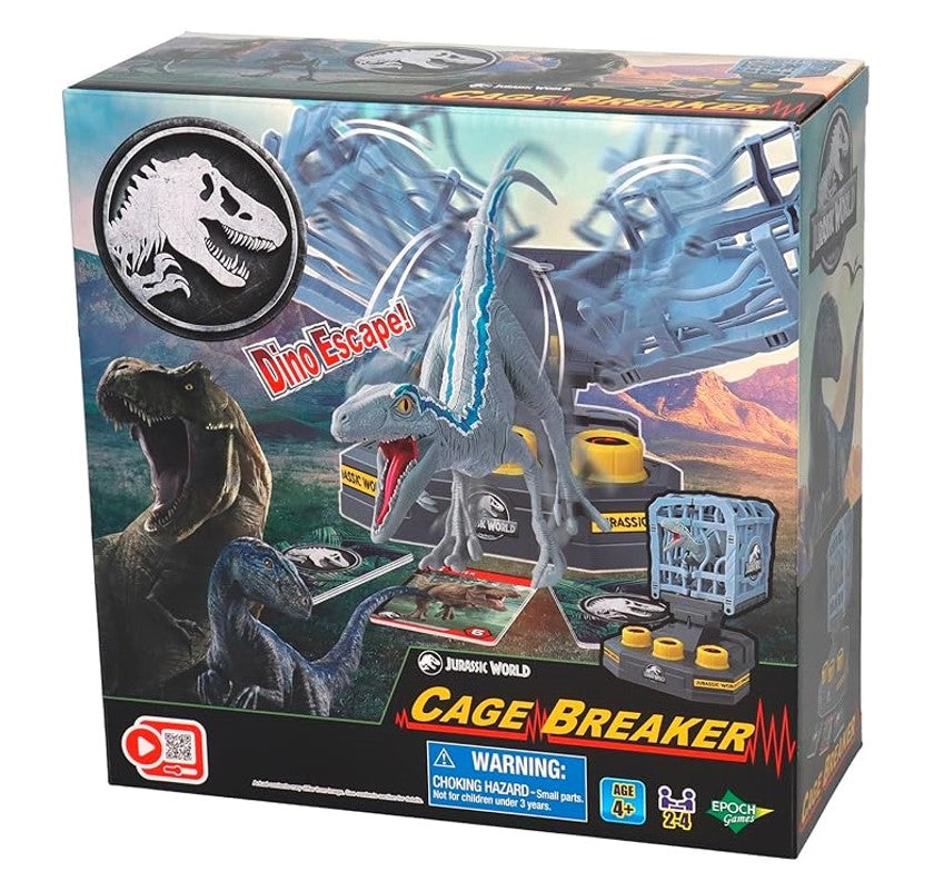 Jogo Jurassic World Velociraptor Blue Cage Breaker - Epoch