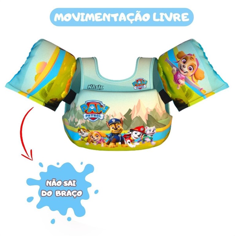Bóia Infantil Colete Salva Vidas Nash Patrulha Canina