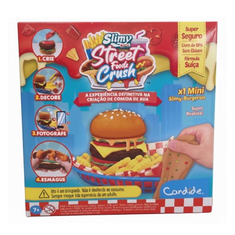 Mini Kit de Slime de Hamburger Slimy DIY Street Food Crush - CANDIDE