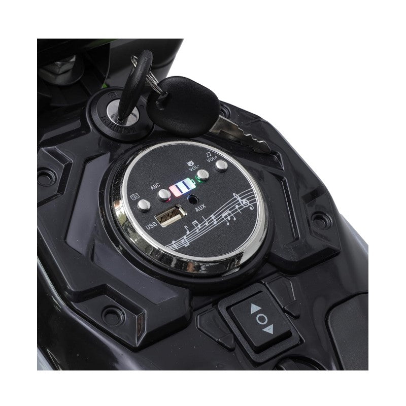 Moto Elétrica ZS Infantil 12V Verde com rodinhas  - Zippy