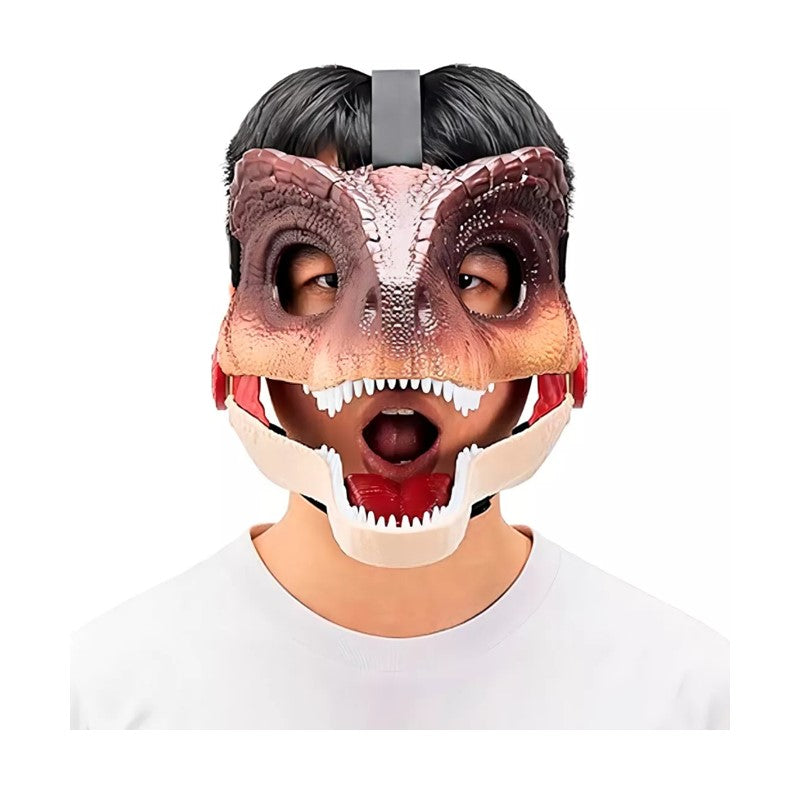 Máscara Infantil Dino Ataque Furioso Marrom com Som - Zoop