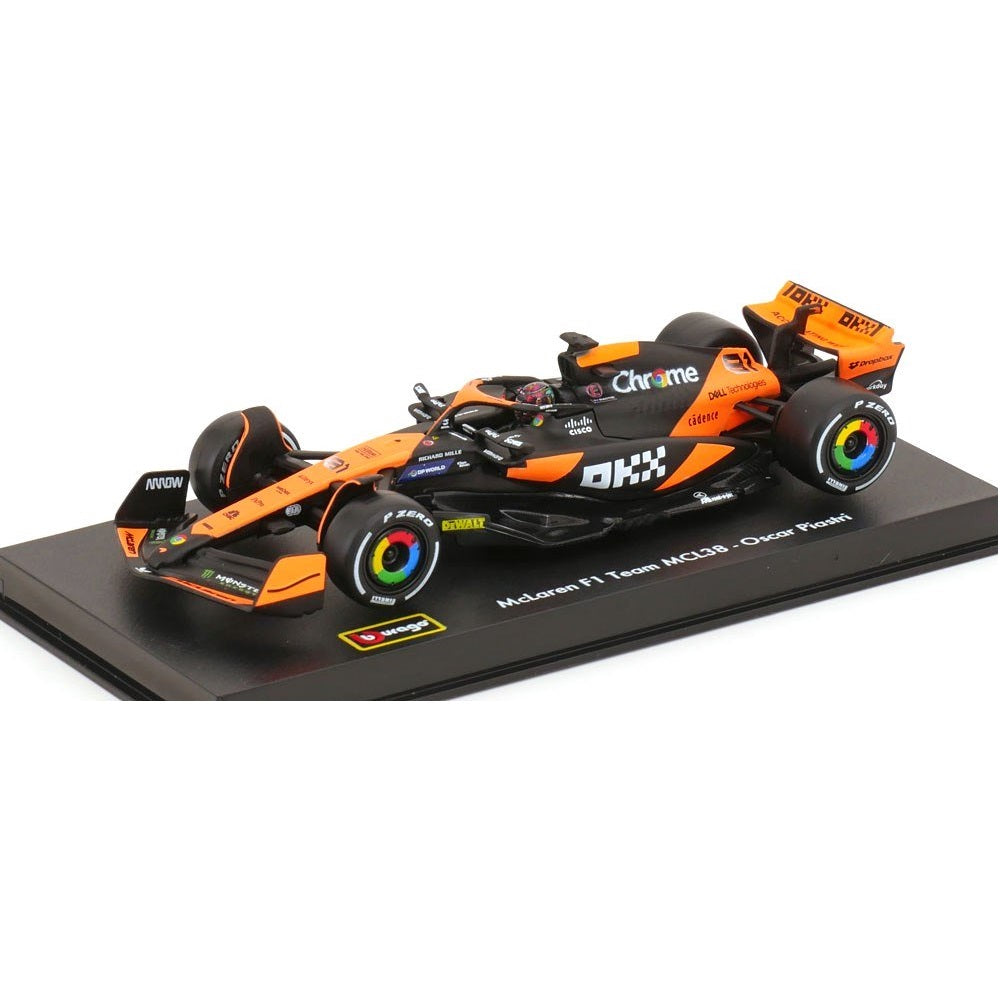 Miniatura Fórmula 1 Mclaren MCL38 2024 Oscar Piastri Com Piloto - Bburago