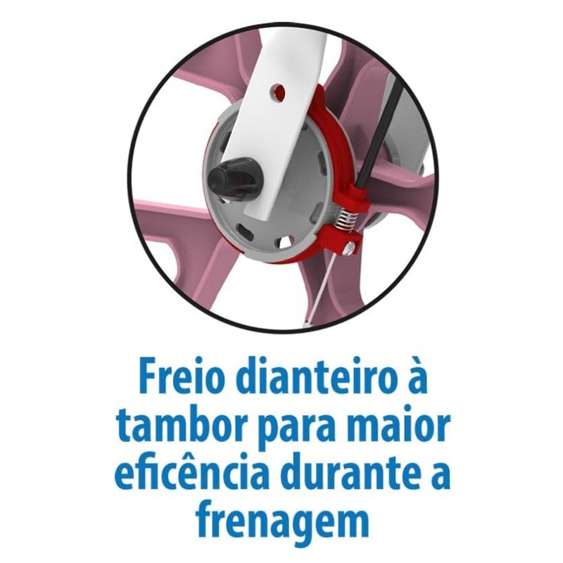 Bicicleta Aro 14 Hello Kitty Rosa - Bandeira