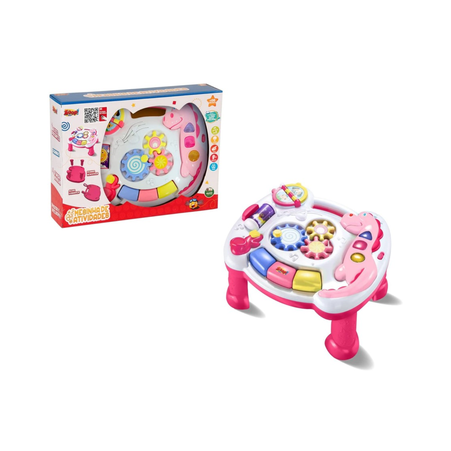 Mesinha de Atividades Infantil Rosa - Zoop Toys