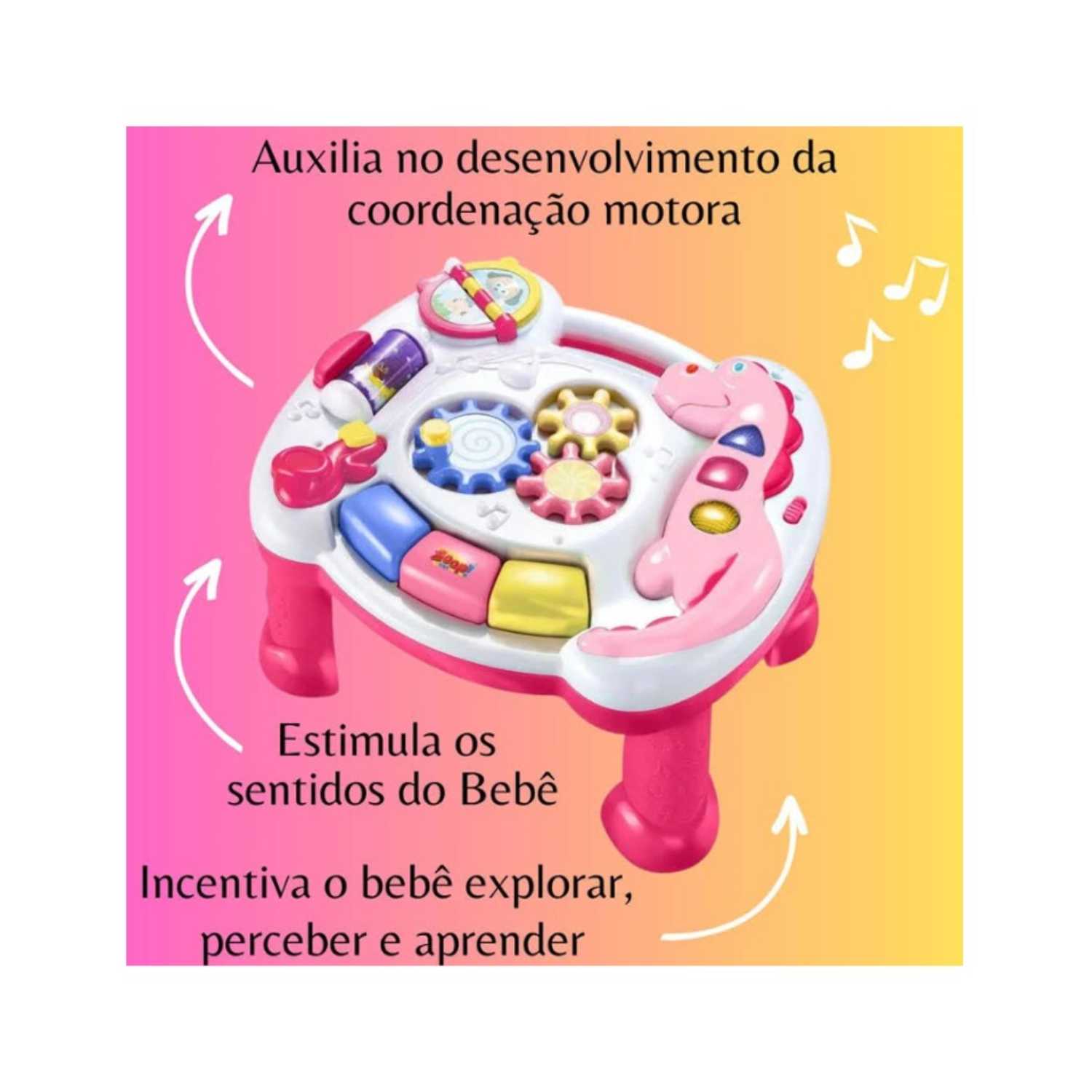 Mesinha de Atividades Infantil Rosa - Zoop Toys