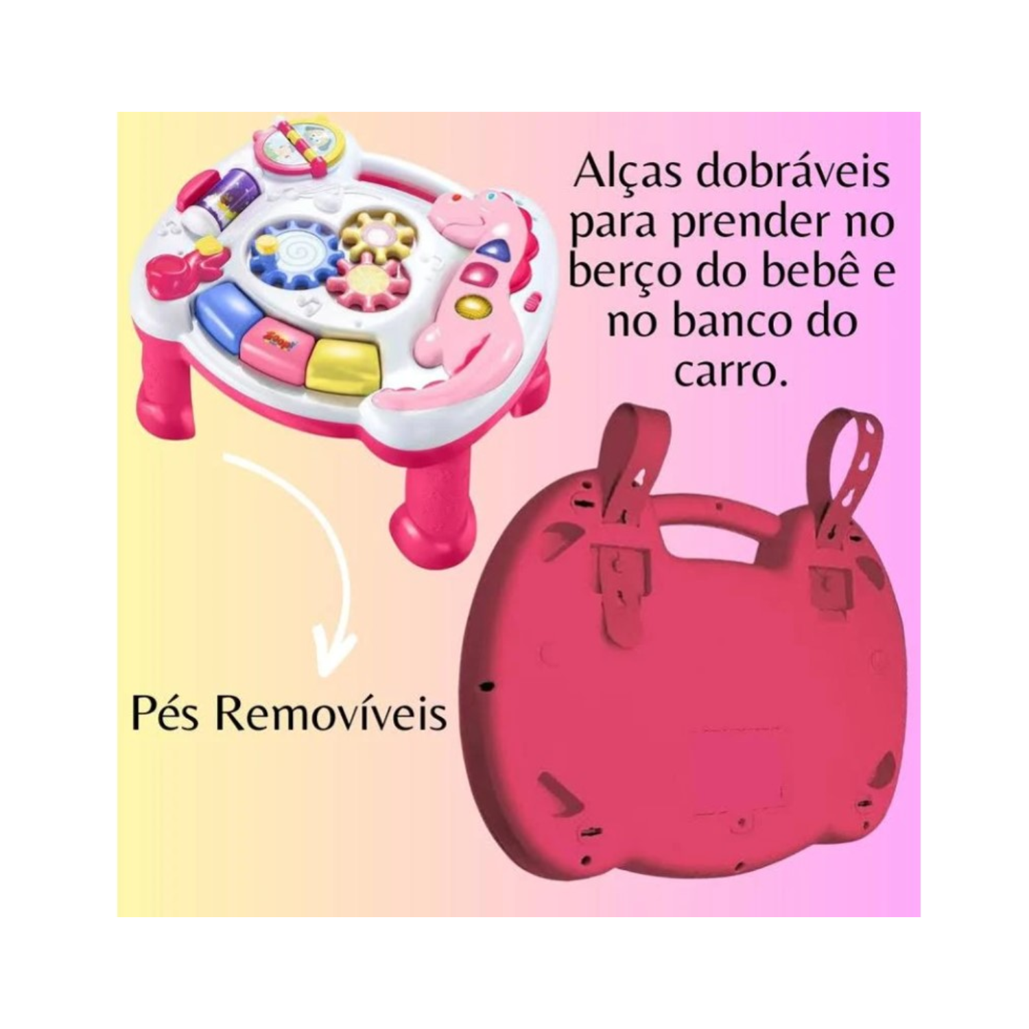 Mesinha de Atividades Infantil Rosa - Zoop Toys