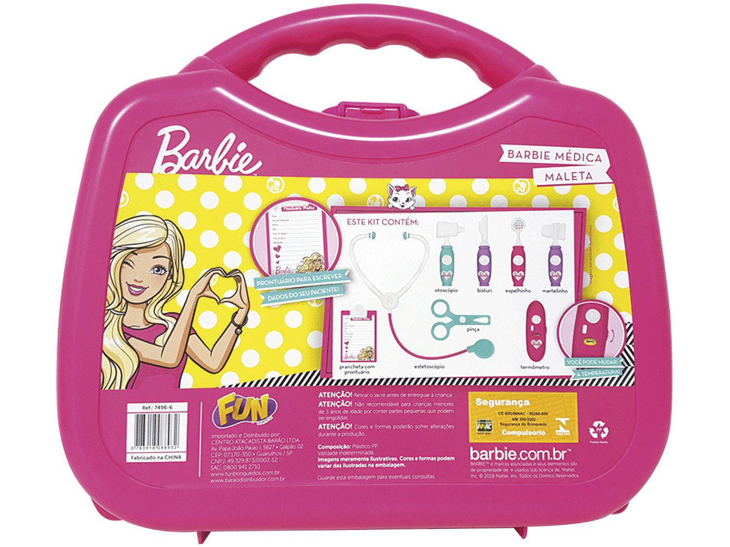 Kit Maleta Médica Barbie - Fun