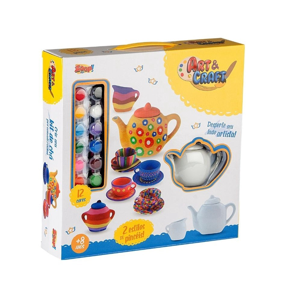 Kit de Chá Cerâmica Art e Craft Com 13 Peças - Zoop Toys