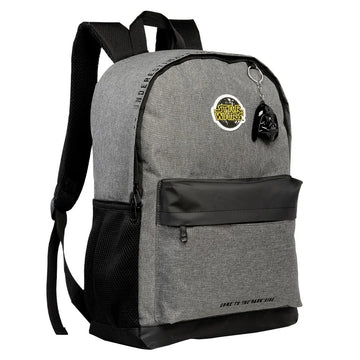 Kit Mochila de Costas G + Estojo Star Wars Xeryus | Cinza Mesclado + Chaveiro Darth Vader | Oficial
