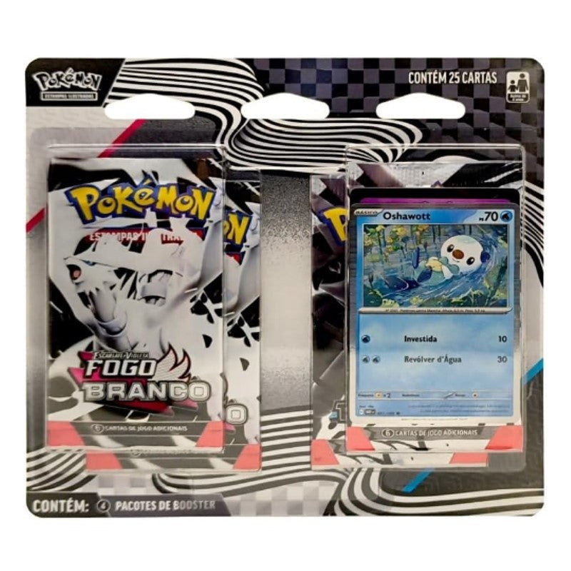 Blister Quádruplo Pokémon Fogo Branco E Raio Preto - Copag