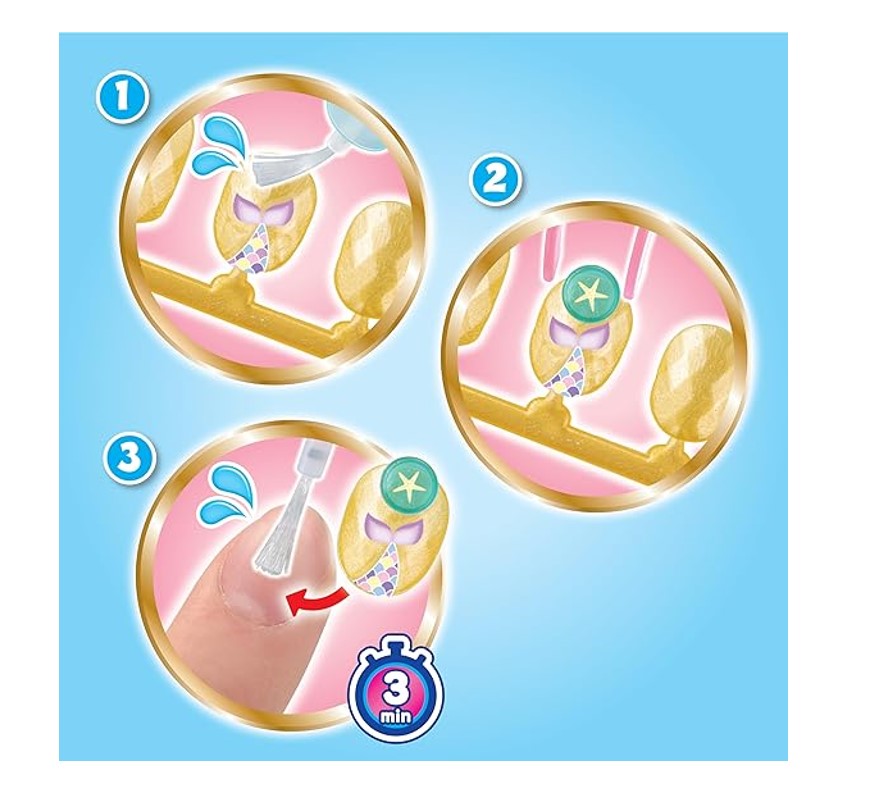 Kit Aquabeads Refil Nail Studio Stars E Unicorns - Epoch