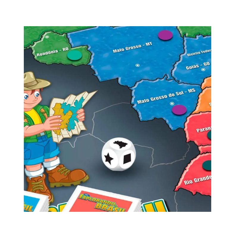 Jogo de Tabuleiro Explorando o Brasil - Grow