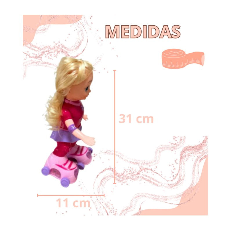 Boneca Candy Patinadora com Luzes E Sons - Zoop