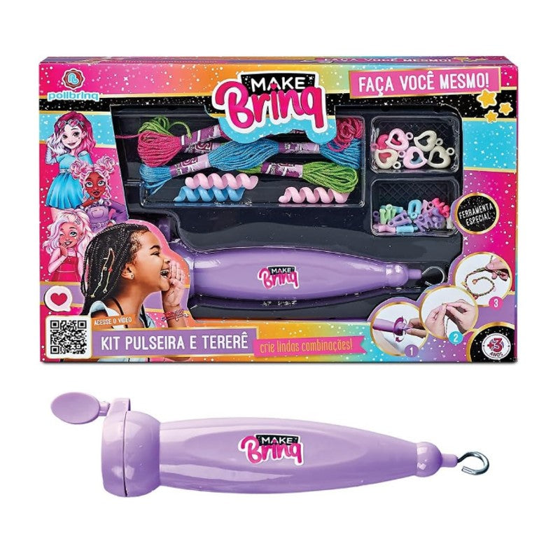 Kit Fazer Pulseiras E Tererê Com Acessórios - POLIBRINQ