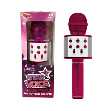 Microfone Infantil Star Voice Bluetooth Rosa - Zoop Toys