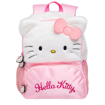 Mochila Infantil Hello Kitty de Pelúcia Costas - Xeryus Original / Creche e Passeio