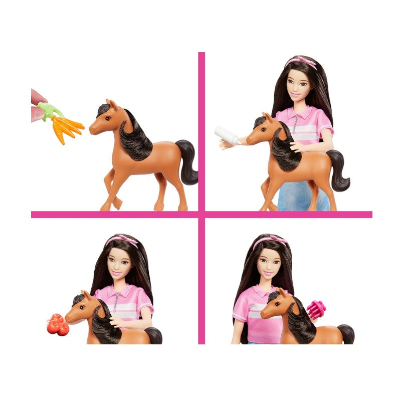 Barbie Renee Mini Playset Cuidando de Poneis - Mattel