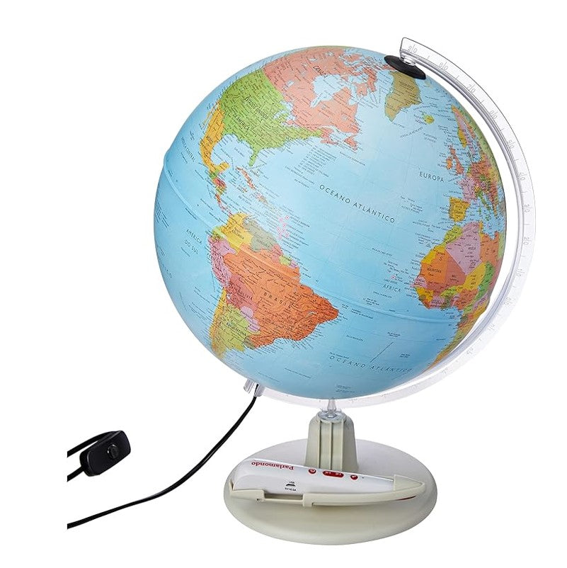 Globo Terrestre Com Luz Parlamondo 30cm - Tecnodidattica