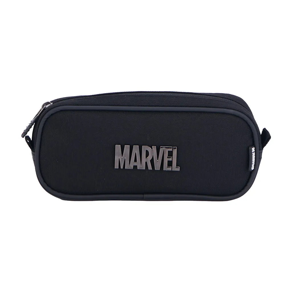 Kit Mochila de Costas G + Estojo Simples Homem-Aranha Marvel | Preto e Vermelho | Xeryus Oficial