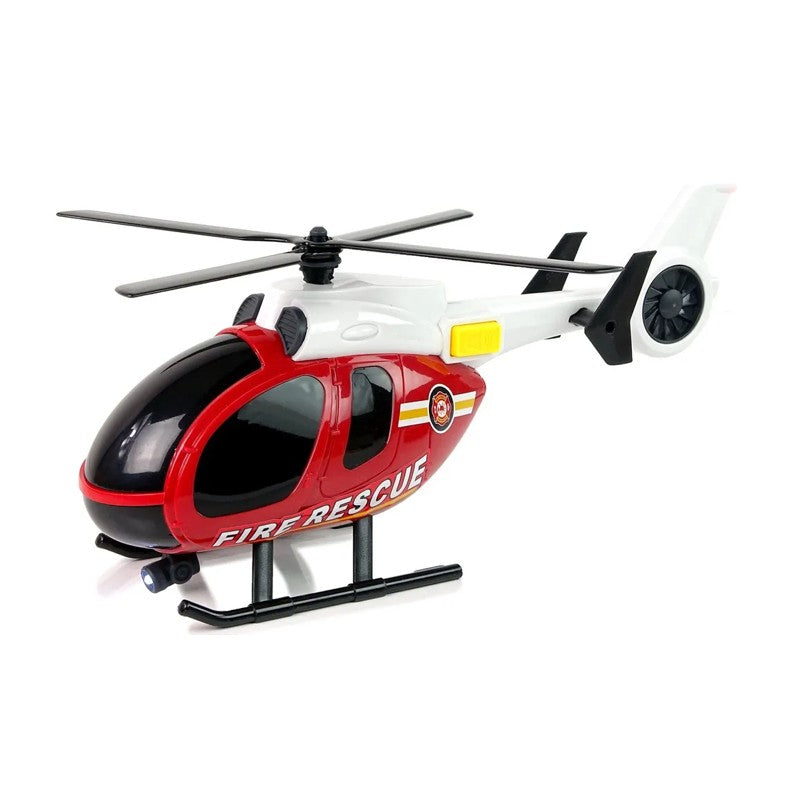 Helicóptero e Carro de Bombeiro com Luzes e Sons - Shiny Toys
