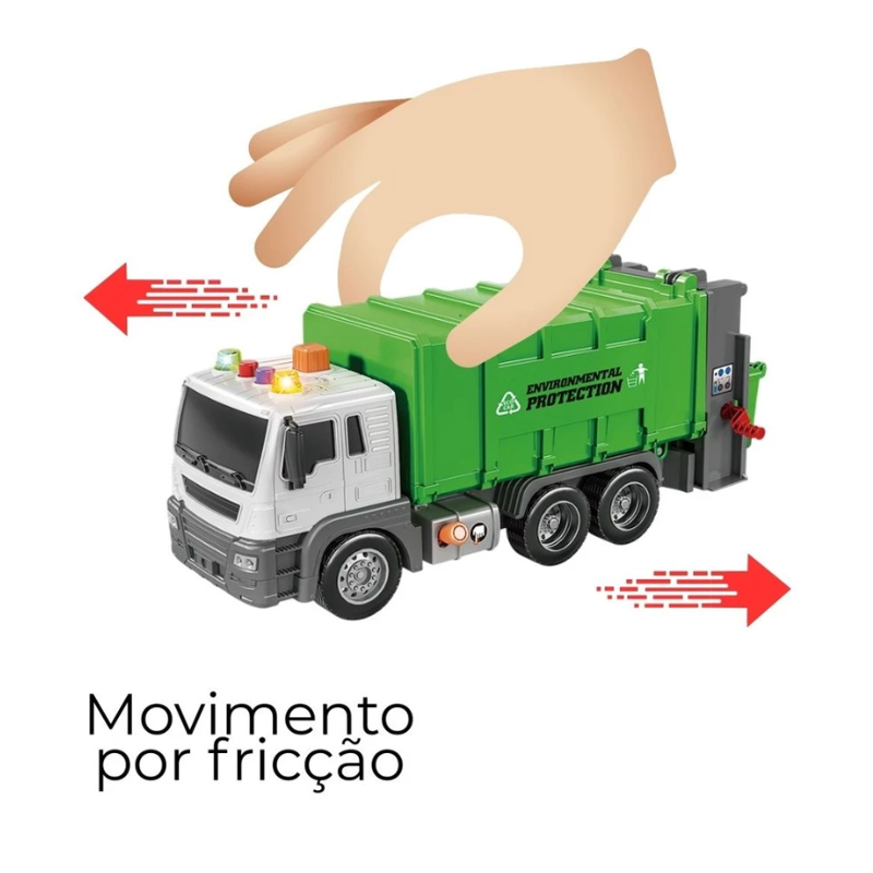 Caminhão Serviços a Fricção com Luz e Som - DM Toys