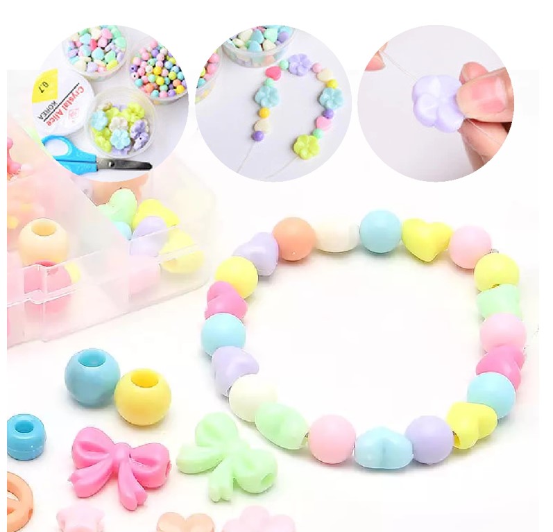 Kit De Miçangas Para Pulseiras Maleta Borboleta Infantil Completa