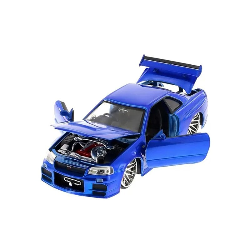 Miniatura Nissan Skyline Gtr R34 Azul 1/24 - Jada