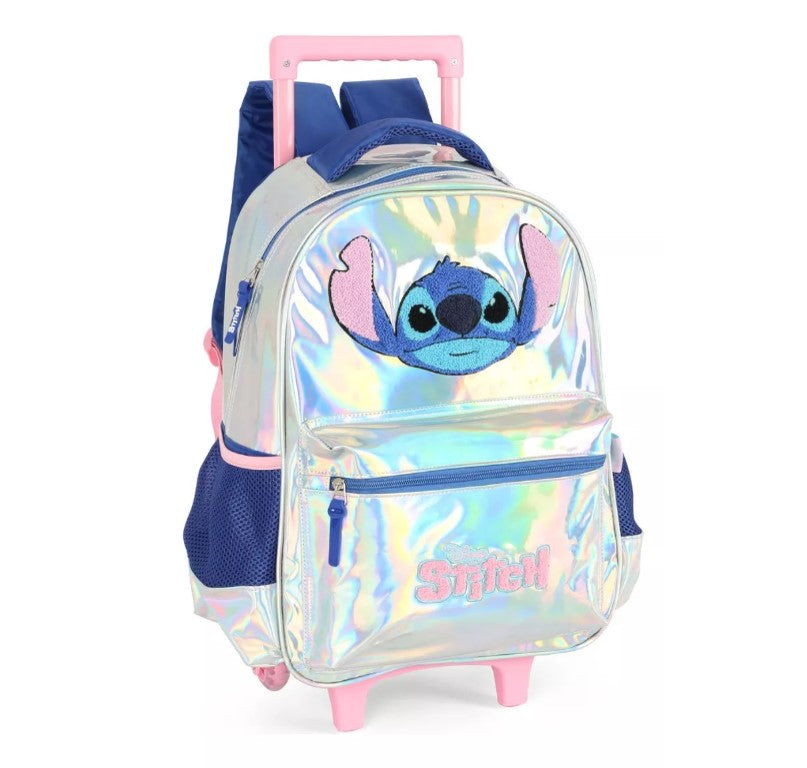 Mochila de Rodinhas Holográfica Stitch - Luxcel
