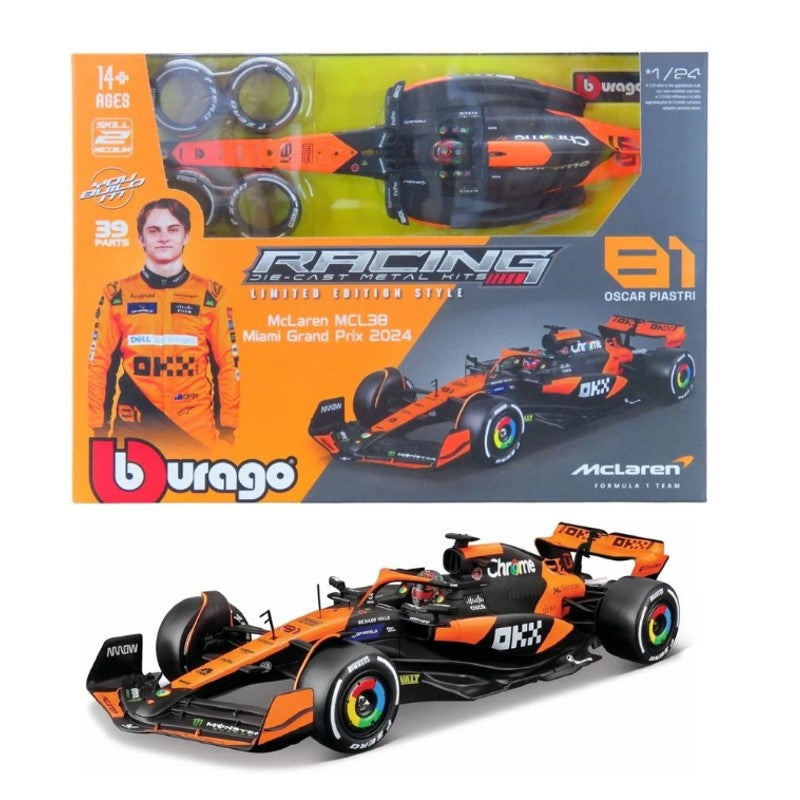 Kit Montar F1 Bburago Mclaren Mcl38 Oscar Piastri - CALIFORNIA TOY