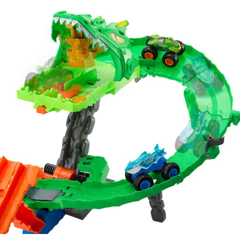 Pista Hot Wheels Monster Trucks Destruicao do Dragao - Mattel