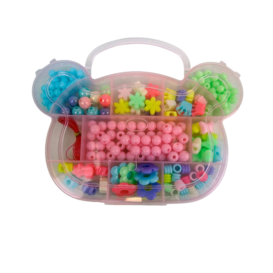 Kit De Miçangas Para Pulseiras Maleta Ursinho Infantil Completa