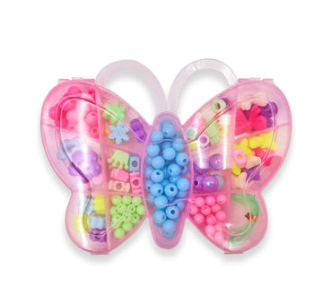 Kit De Miçangas Para Pulseiras Maleta Borboleta Infantil Completa