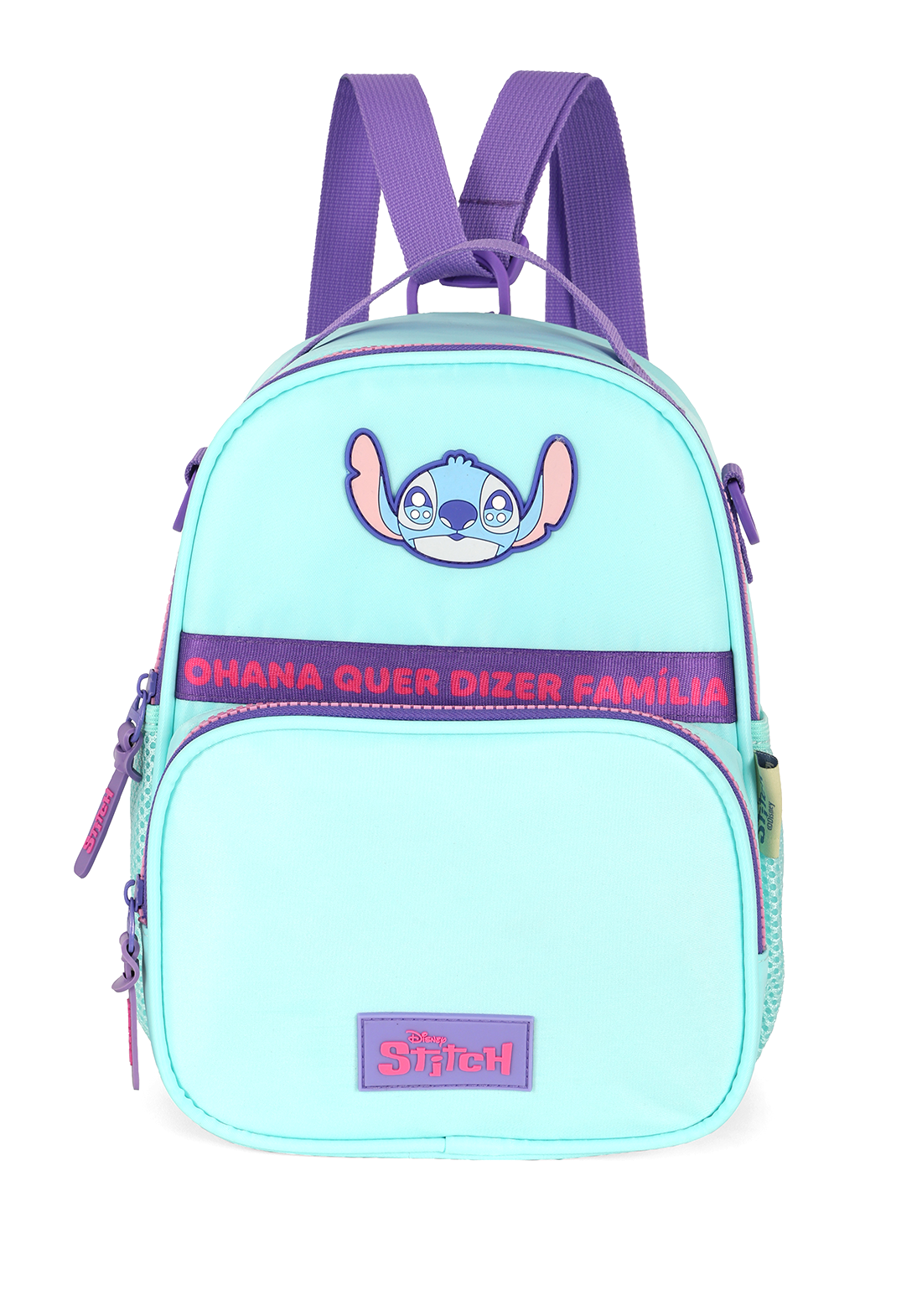 Lancheira Térmica Stitch Disney Luxcel | Turquesa e Roxo | Ohana | Alça de Costas