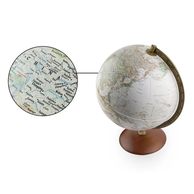 Globo Terrestre National Geographic com Luz Gold Executive