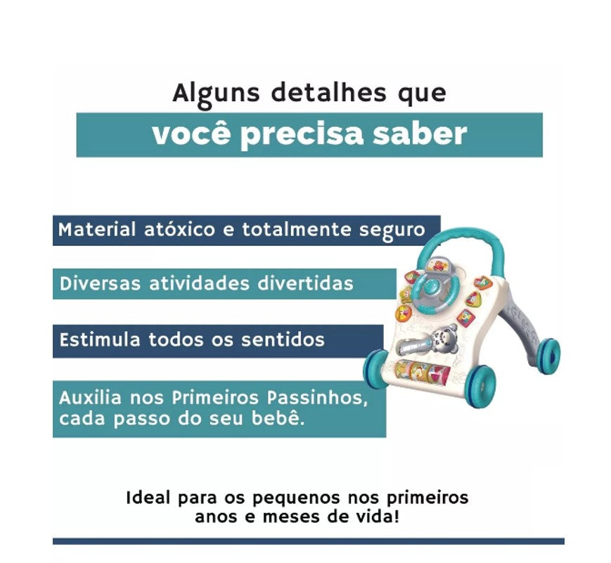 Apoiador Infantil Didático Musical Azul - Zoop Toys