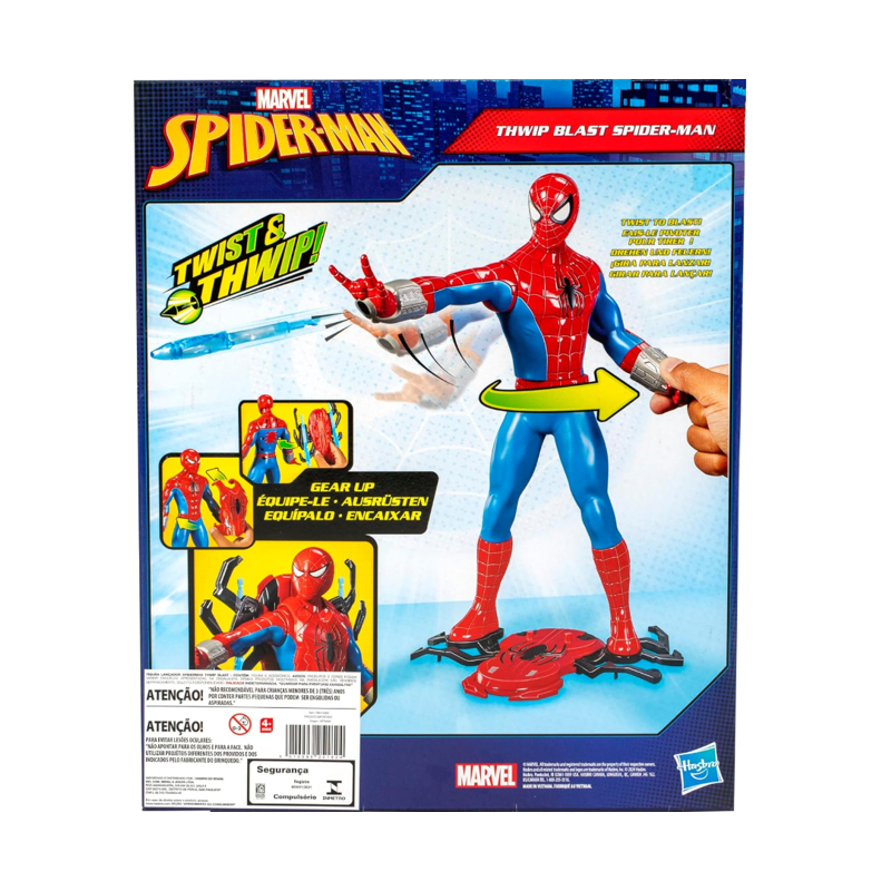 Figura Homem Aranha com Lançador Thwip Blast - Hasbro