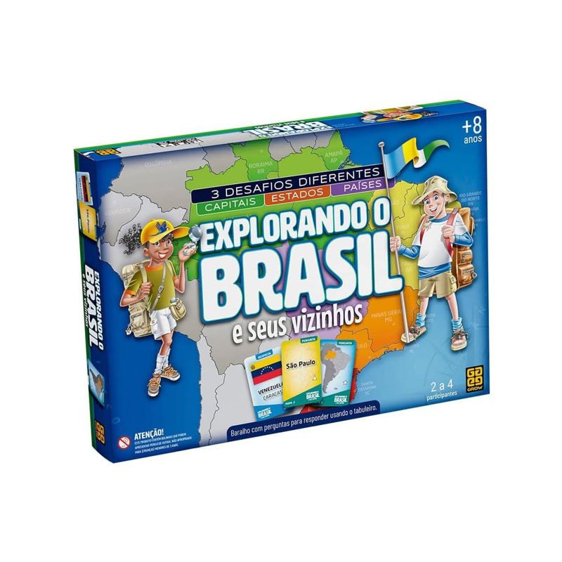 Jogo de Tabuleiro Explorando o Brasil - Grow