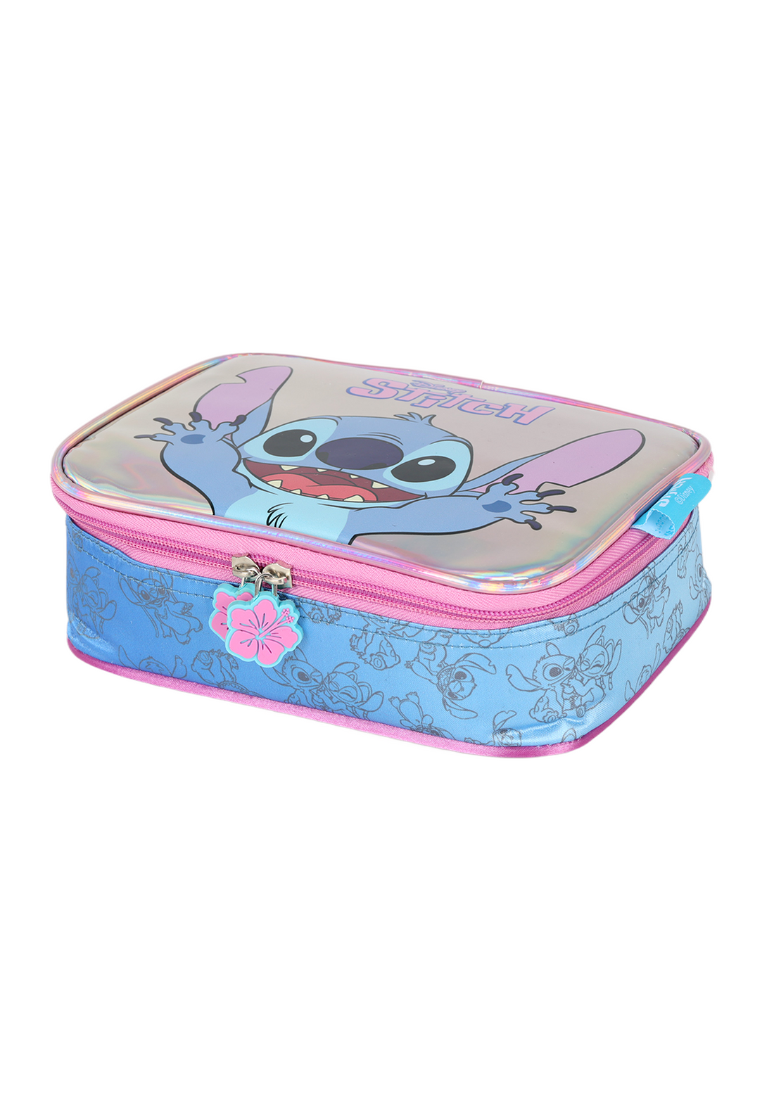 Estojo Box Duplo Stitch Divertido Holográfico Luxcel Disney