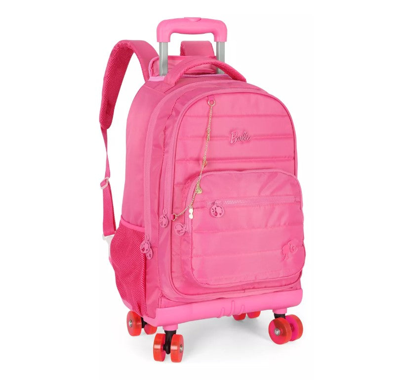 Kit Mochila de Rodinhas 360 + Lancheira + Estojo - Barbie Fashion